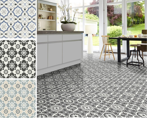 Patterned sheet vinyl flooring - patterned,