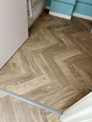 Light oak herringbone vinyl - herringbone,