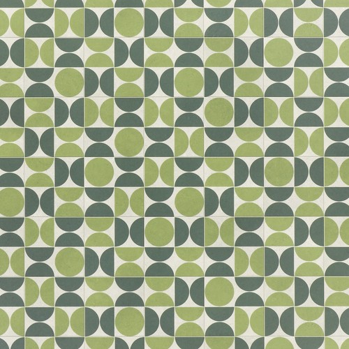 Green patterned vinyl flooring - patterned,