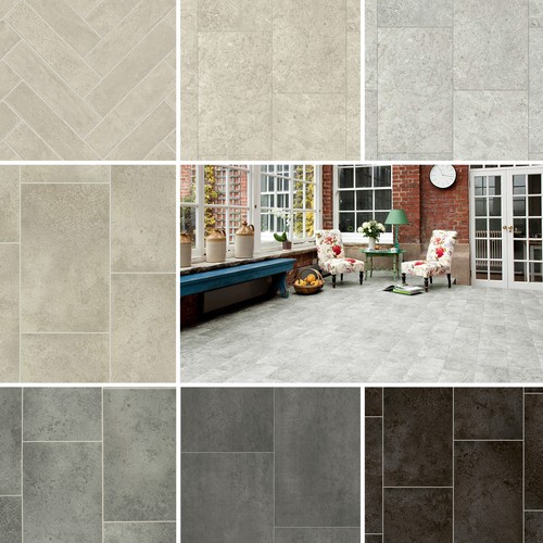 Tiled effect vinyl - effect, flooring
